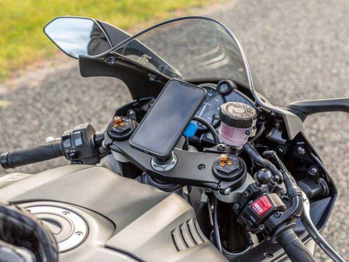 Soporte de celular para moto impermeable‼️ retrovisor