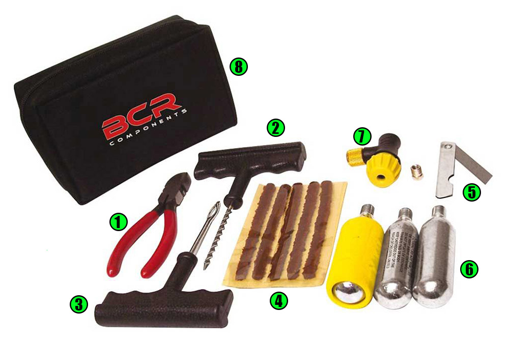 herramientas kit pinchazos moto kit antipinchazos coche herramientas de  taller palancas para cambiar neumáticos boquilla inflador neumáticos